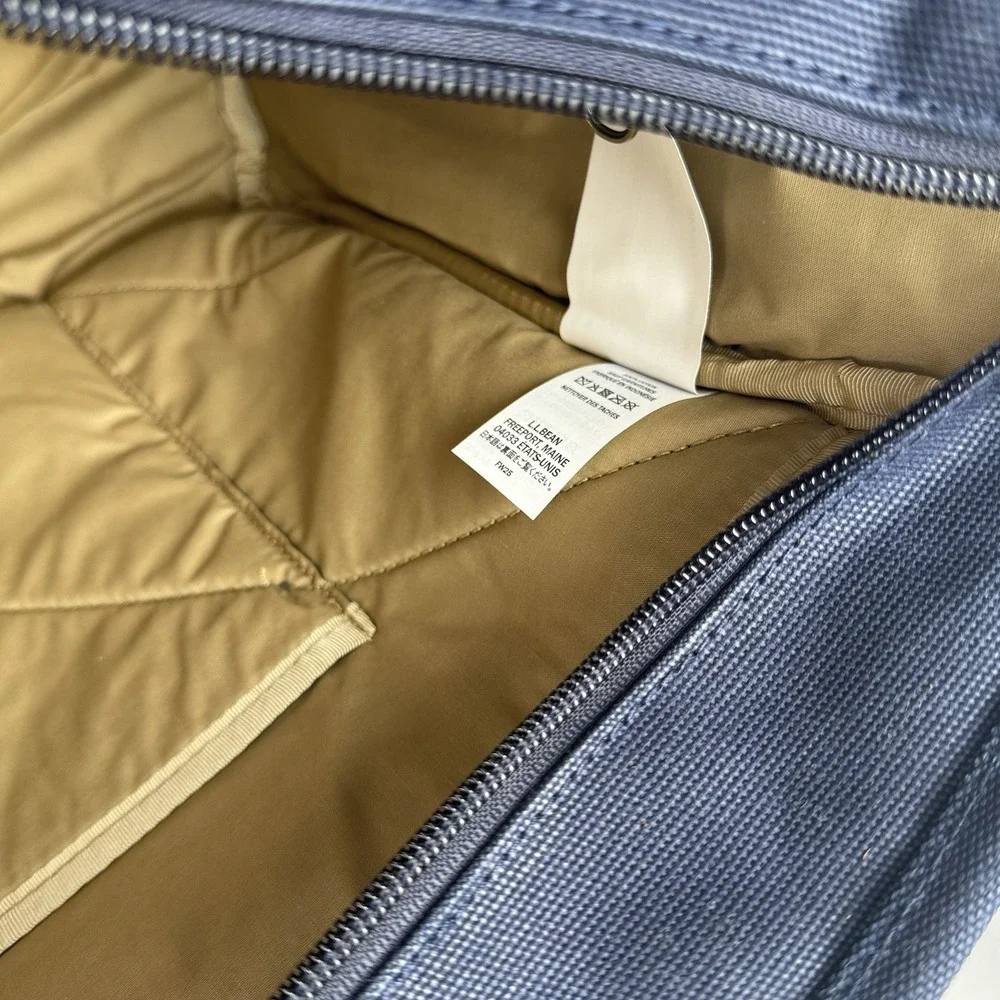 L.L.Bean Stonington Daily Commuter Travel Work Bag Navy Blue Canvas 17